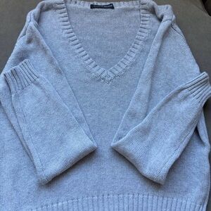 Brandy Melville Light Gray Knit Sweater